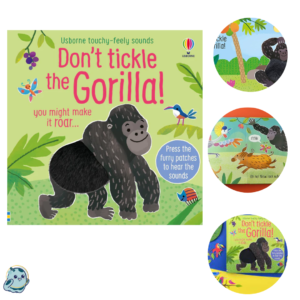 You'd better not tickle the gorilla, because it might just grunt if you do! Babies and toddlers will love pressing the touchy-feely patches to hear the animal sound